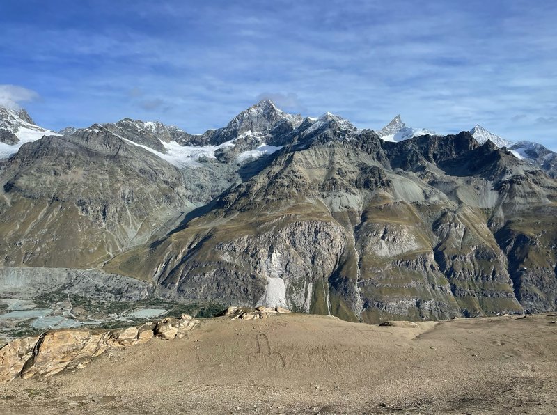 Uitzicht over de graten rond Zermatt