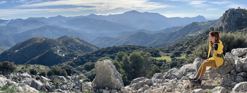 Uitzicht over de Serranía de Ronda vanaf de start