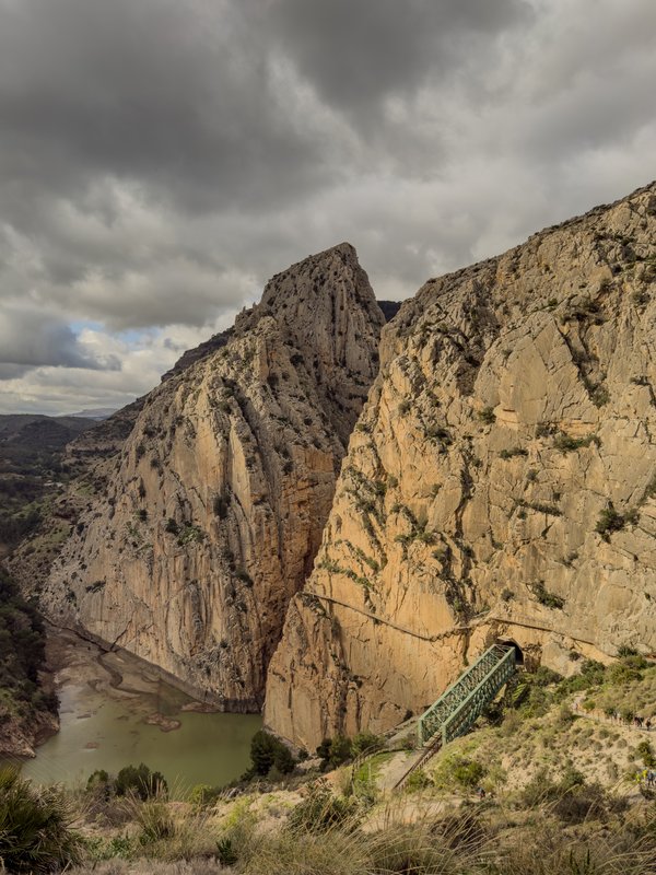 The Gaitanes gorge under a brooding sky